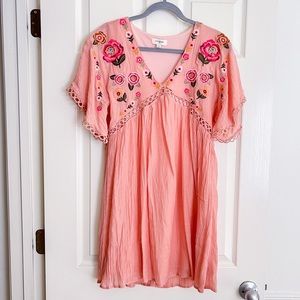 Babydoll Style Embroidered Dress